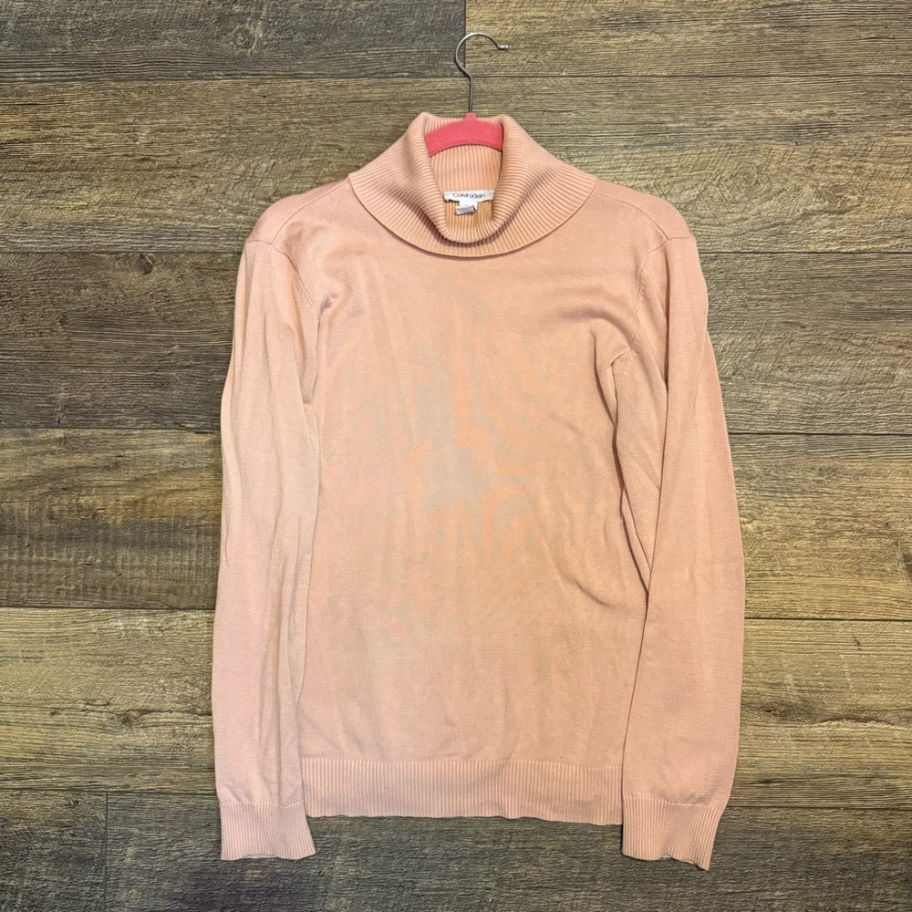 Calvin Klein Women's Pink Turtleneck Sweater